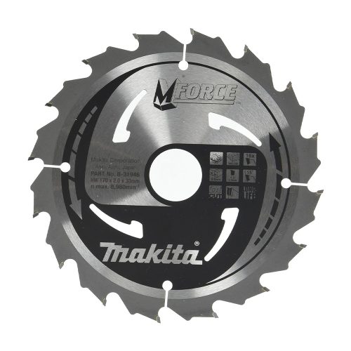 Makita Mforce körfűrészlap fához 170x30x2mm 16 fog