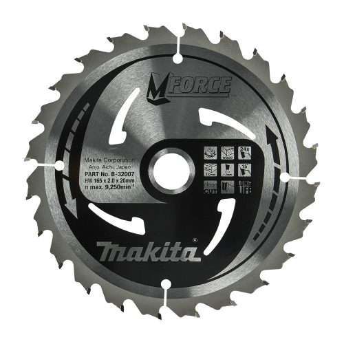 Makita Mforce körfűrészlap fához 165x20x2mm 24 fog