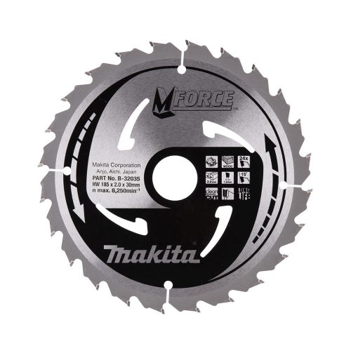 Makita Mforce körfűrészlap fához 185x30x2mm 24 fog