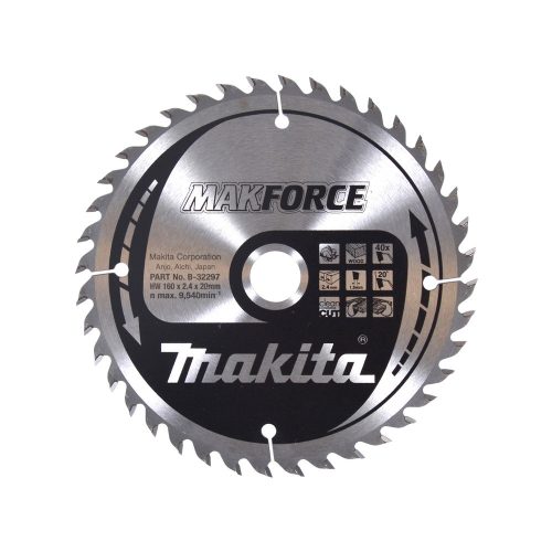 Makita Makforce körfűrészlap fához 160x20x2,4mm 40 fog