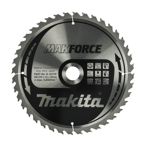 Makita Makforce körfűrészlap fához 270x30x2,6mm 40 fog
