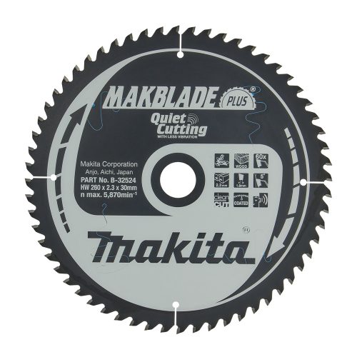 Makita Makblade Plus körfűrészlap fához 260x30x2,3mm 60 fog