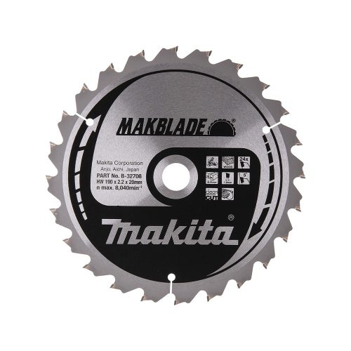 Makita Makblade körfűrészlap fához 190x20x2,2mm 24 fog