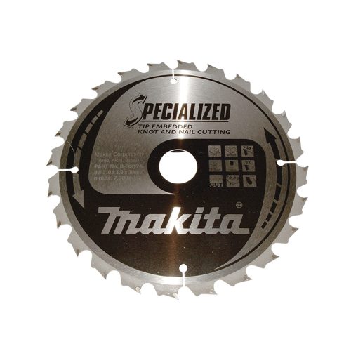 Makita körfűrészlap szöges és csomós fáhóz 210x30x1,9mm 24 fog