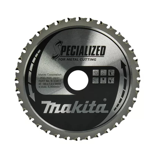 Makita körfűrészlap acélhoz, fémhez 185x30x1,9mm 36 fog