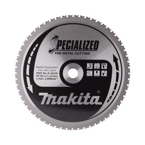 Makita körfűrészlap acélhoz, fémhez 305x25,4x2,1mm 60 fog