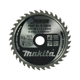   Makita körfűrészlap akkus géppel, fához 136x20x1,5mm 36 fog