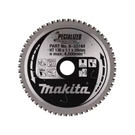 Makita körfűrészlap acélhoz, fémhez 136x20x1,1mm 56 fog