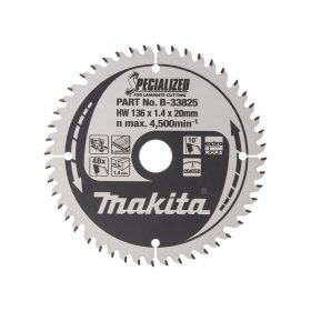   Makita körfűrészlap laminált laphoz akkus géppel 136x20x1,4mm 48 fog