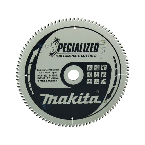 Makita körfűrészlap laminált laphoz akkus géppel 305x30x2,5mm 96 fog