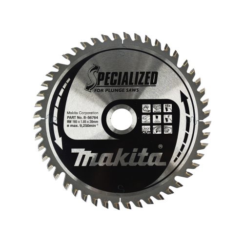 Makita merülő körfűrészlap fához befejező 165x20x1,85mm 48 fog