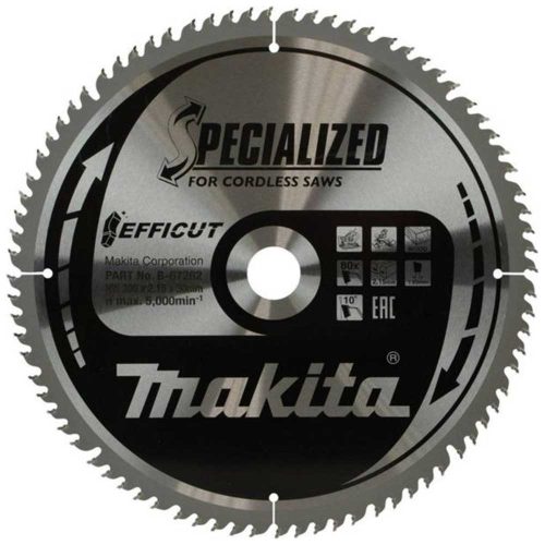 Makita EFFICUT körfűrészlap akkus géppel, fához 305x30x2,15mm 80 fog