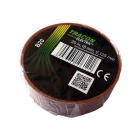 Szigetelőszalag, barna színű, 20m/18mm