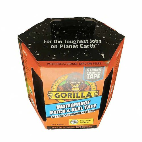 Gorilla Waterproof Patch&Seal Tape vízálló foltozó/tömítő ragasztószalag, fekete 100mmx3m