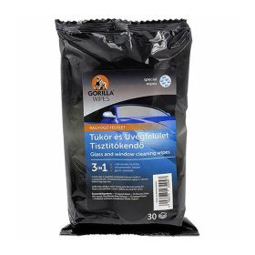   Gorilla Wipes tükör és üvegfelület tisztítókendő, 30db/cs