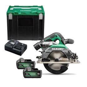   Hikoki akkus körfűrész C1806DB-WPZ 18V 2x5,0 Ah, 165 mm, HITBOX kofferben