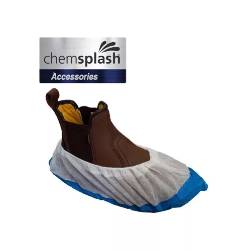 Chemsplash CPE Compressed PE Deluxe cipővédő (400db) fehér/kék