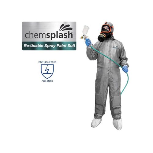 Chemsplash RPS újrahasználható festőoverál szürke M