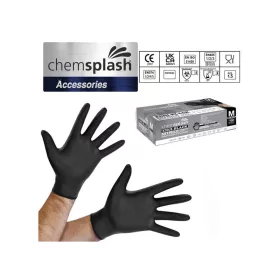   Chemsplash egyszerhasználatos púdermentes nitril kesztyű (100db) fekete L