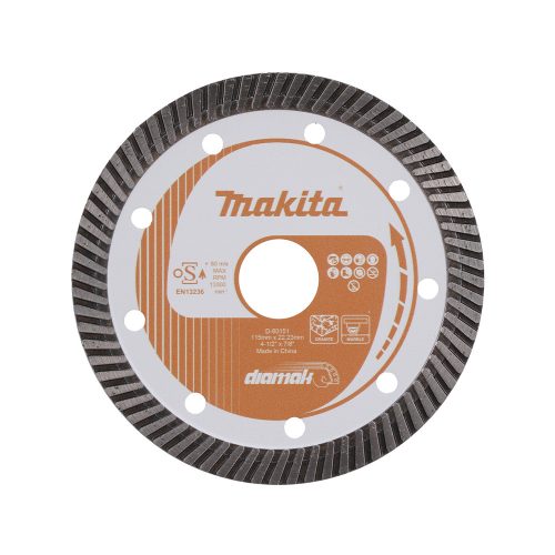 Makita gyémánttárcsa DIAMAK TURBO, szegmens 115 mm  10 mm