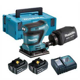   Makita akkus rezgőcsiszoló 112x102mm, DBO480RTJ, 18V LXT Li-ion, 2x5,0Ah