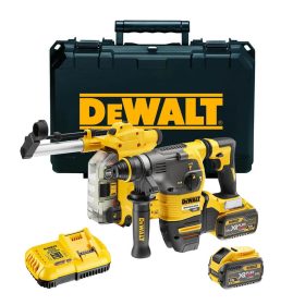   Dewalt akkus SDS-Plus fúró-vésőkalapács DCH335X2-QW 54V FLEX VOLT 2x9,0Ah