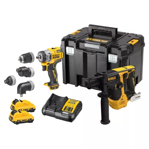 Dewalt  akkus gépszett DCK2101L2T-QW 12V 2x3,0 Ah, TSTAK kofferben