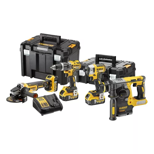 Dewalt  akkus gépszett DCK422P3T-QW (DCF887+DCG405+DCH273+DCD796) 18V 3x5 Ah, TSTAK kofferben