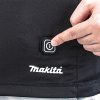 Makita DCX201C akkus fűthető aláöltözet cipzáros nyakú akku és töltő nélkül LXT Li-Ion 18V, L - Fekete