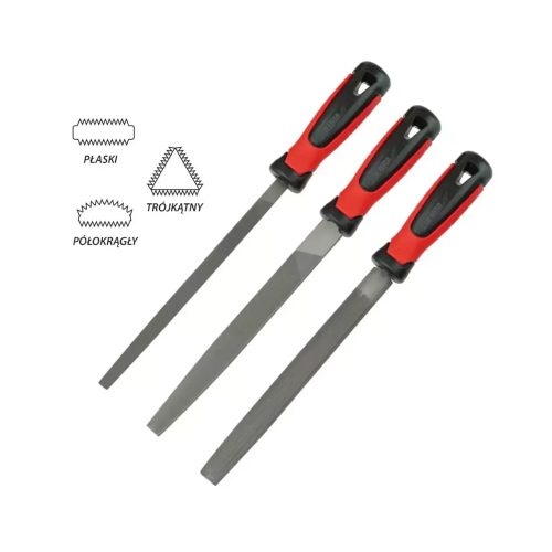 Dedra fémreszelő készlet 200mm, 3 db-os