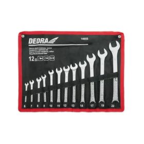  Dedra csillag-villáskulcs készlet, 6 - 22 mm, 12db, CrV, PVC tartóban