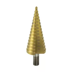 Dedra lépcsős fúró 4-30 mm, HSS, TiN