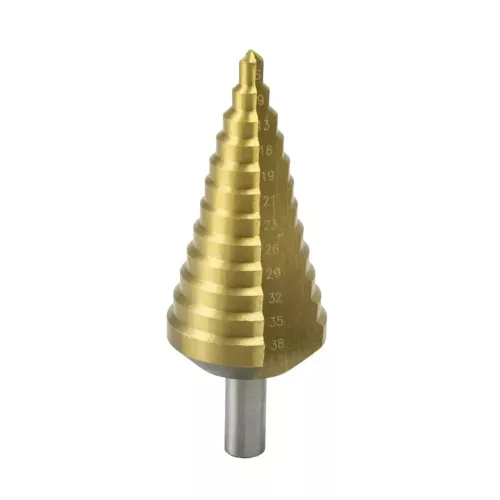 Dedra lépcsős fúró 6-38 mm, HSS, TiN