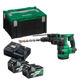   Hikoki akkus fúró-vésőkalapács DH3628DC-WRZ 36V 2x2.5Ah Multivolt HITBOX kofferben