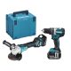 Makita DLX2272TJ akkus gépszett (DHP484Z+DGA513Z) 18V 2x5,0Ah