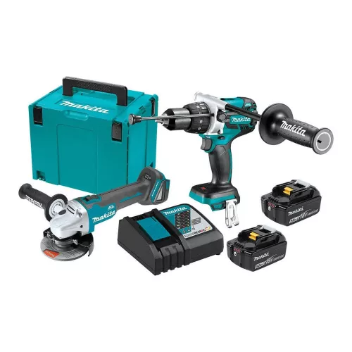 Makita akkus gépszett DLX2430TJ (DDF486+DGA504) 18V 2x5,0Ah