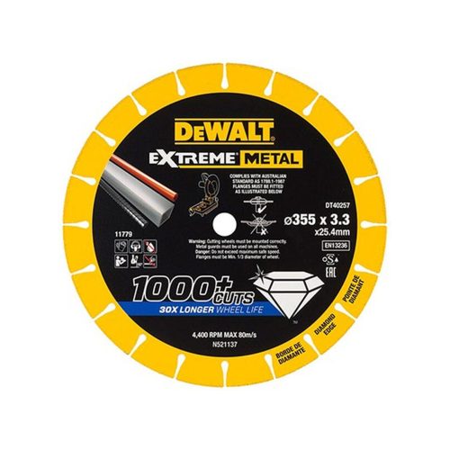 Dewalt  EXTREME gyémánt vágótárcsa 355 x 25,4 mm