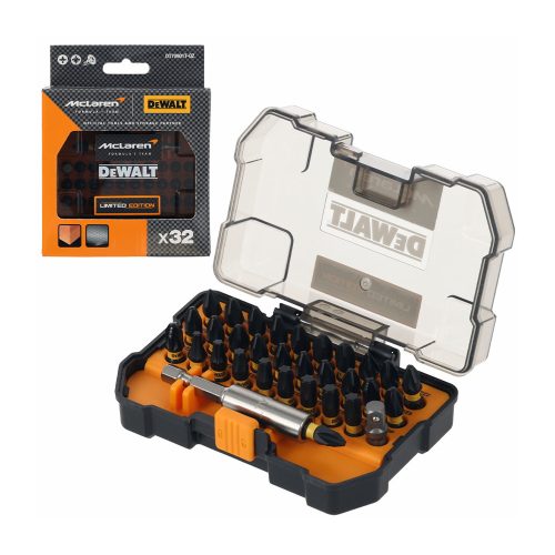 Dewalt x McLaren DT70901T-QZ 32 részes bitkészlet mágneses bittartóval