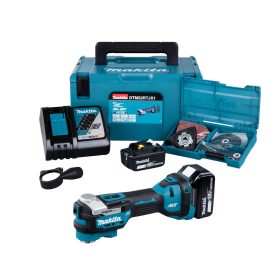   Makita multifunkciós gép + készlet 18V LXT Li-Ion BL AVT 2x5.0Ah + töltő
