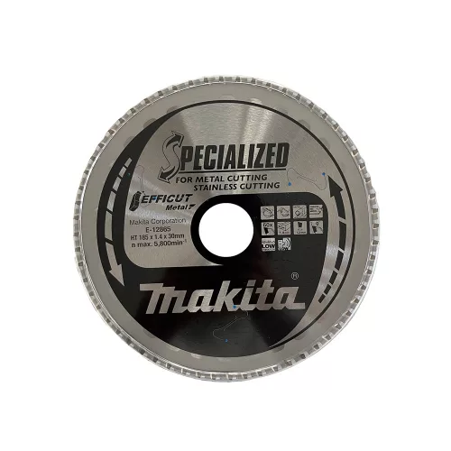 Makita EFFICUT körfűrészlap akkus géppel, rozsdamentes acélhoz, fémhez 185x30x1,4mm 60 fog
