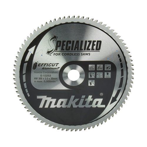 Makita EFFICUT körfűrészlap akkus géppel, alumíniumhoz 306x30x2mm 81 fog