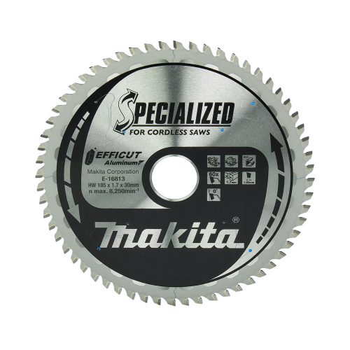 Makita EFFICUT körfűrészlap akkus géppel, alumíniumhoz 185x30x1,7mm 60 fog