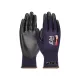 G-TEK PosiGrip MAX 18G kötött, HPPE/nylon/spandex, PosiGripMax tenyérmártott munkavédelmi kesztyű fekete/lila 10/XL