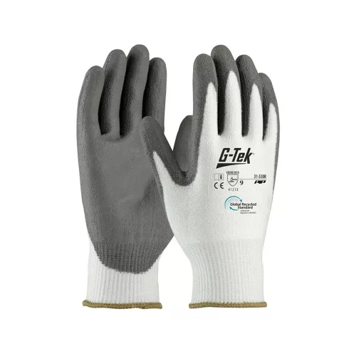 G-TEK 3RX kötött, nitrilmártott munkavédelmi kesztyű szürke/fehér 12/3XL