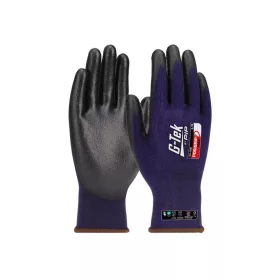   G-TEK PosiGrip MAX 18G kötött, nylon/spandex, PosiGripMax tenyérmártott munkavédelmi kesztyű fekete/lila 06/XS