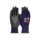 G-TEK PosiGrip MAX 18G kötött, nylon/spandex, PosiGripMax tenyérmártott munkavédelmi kesztyű fekete/lila 10/XL