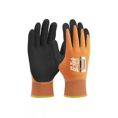 G-TEK Aquatek THERMO akril/poliészter, latex tenyérmártott munkavédelmi kesztyű - bliszteres - 10