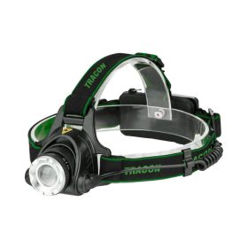   Tracon fejlámpa, akkumulátorral, állítható fókusszal, 5 W, 500 lm