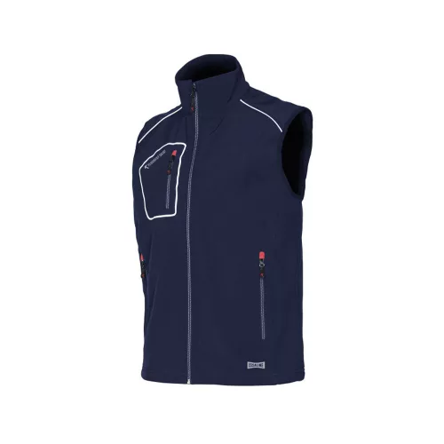 ISSALINE Snappy softshell mellény kék/fekete 4XL