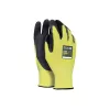 ISSALINE Nylon kesztyű mikrohabos latex bevonattal sárga/fekete 10